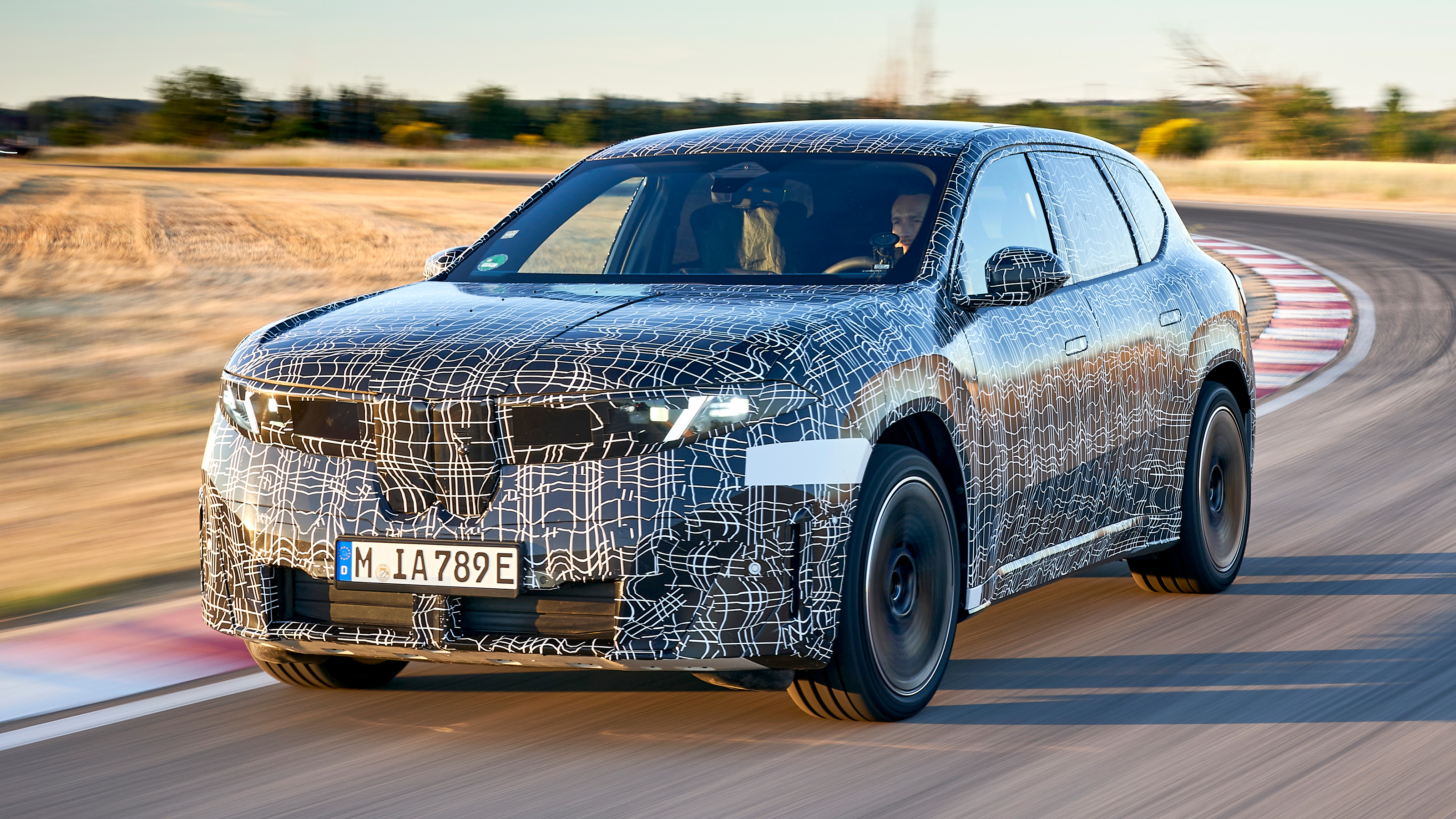 BMW iX3 prototype exterior front three quarter dynamic