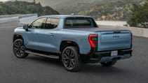 GMC Sierra EV exterior rear three quarter static