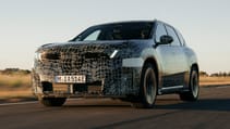 BMW iX3 prototype exterior front three quarter dynamic