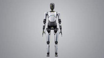 Static studio shot of the Agibot A2 deployed by BYD