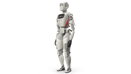 Studio shot of Apptronik Apollo robot deployed by Mercedes-Benz