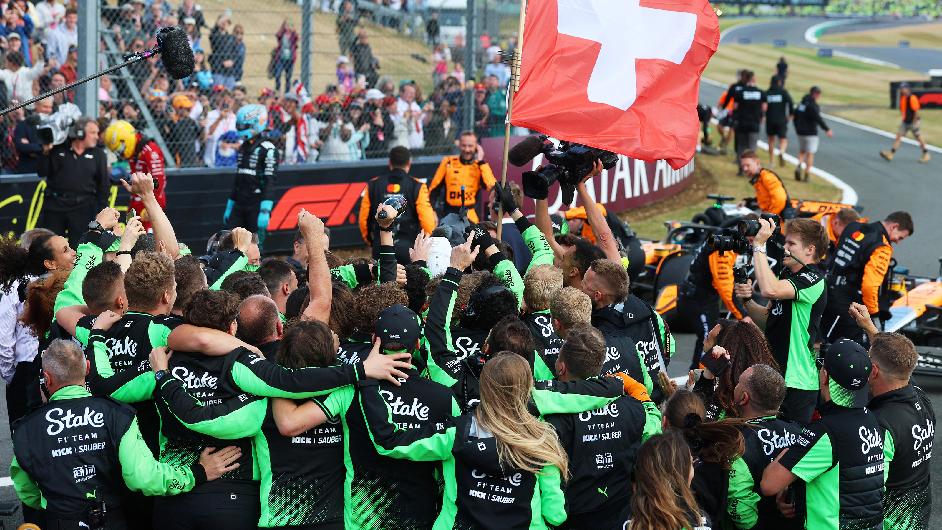 Nico Hulkenberg celebration Silverstone