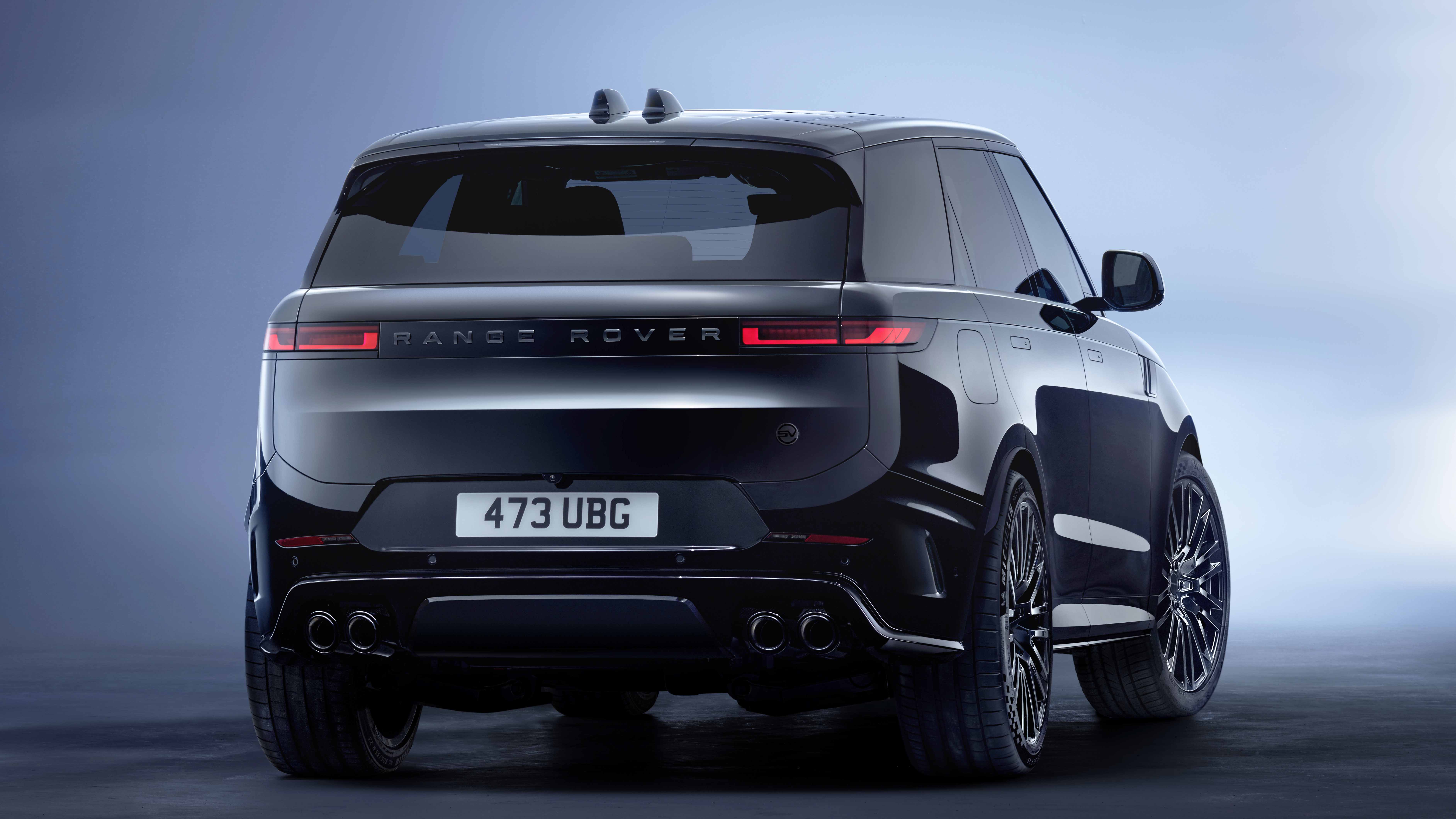 Matte Silver Range Rover Sport SE Tailgate Black Emblem Badge - Direct Replacement