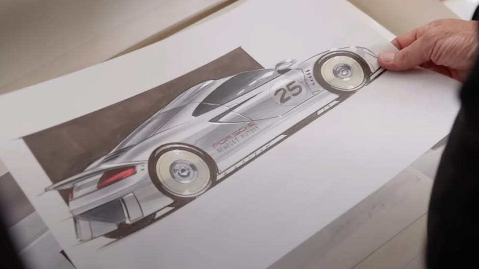 Porsche Carrera GT sketch Grant Larson Top Gear