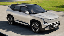 Static shot of Kia EV5 base trim, high angled three quarter