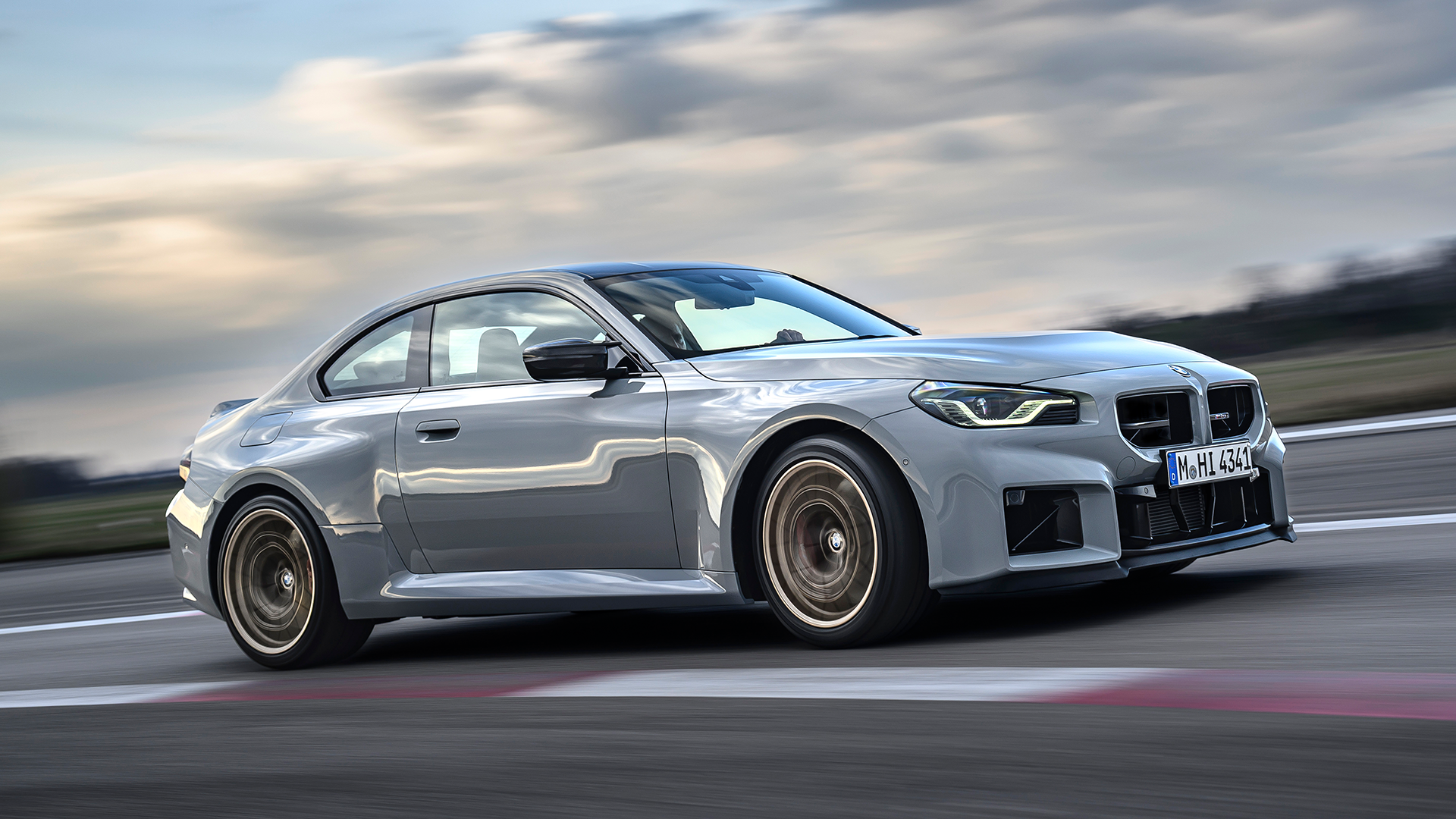 BMW M2 CS on track taking a corner