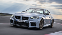 Record-breaking BMW M2 CS on track taking a corner