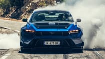 Ford Mustang GTD smoking tyres
