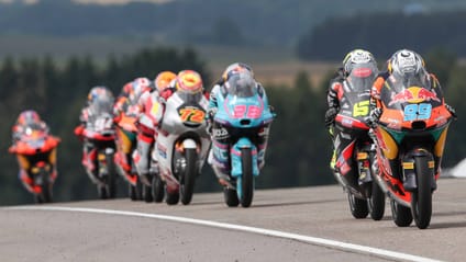 Moto3 gets the headline slot until MotoGP surpasses it for overtakes