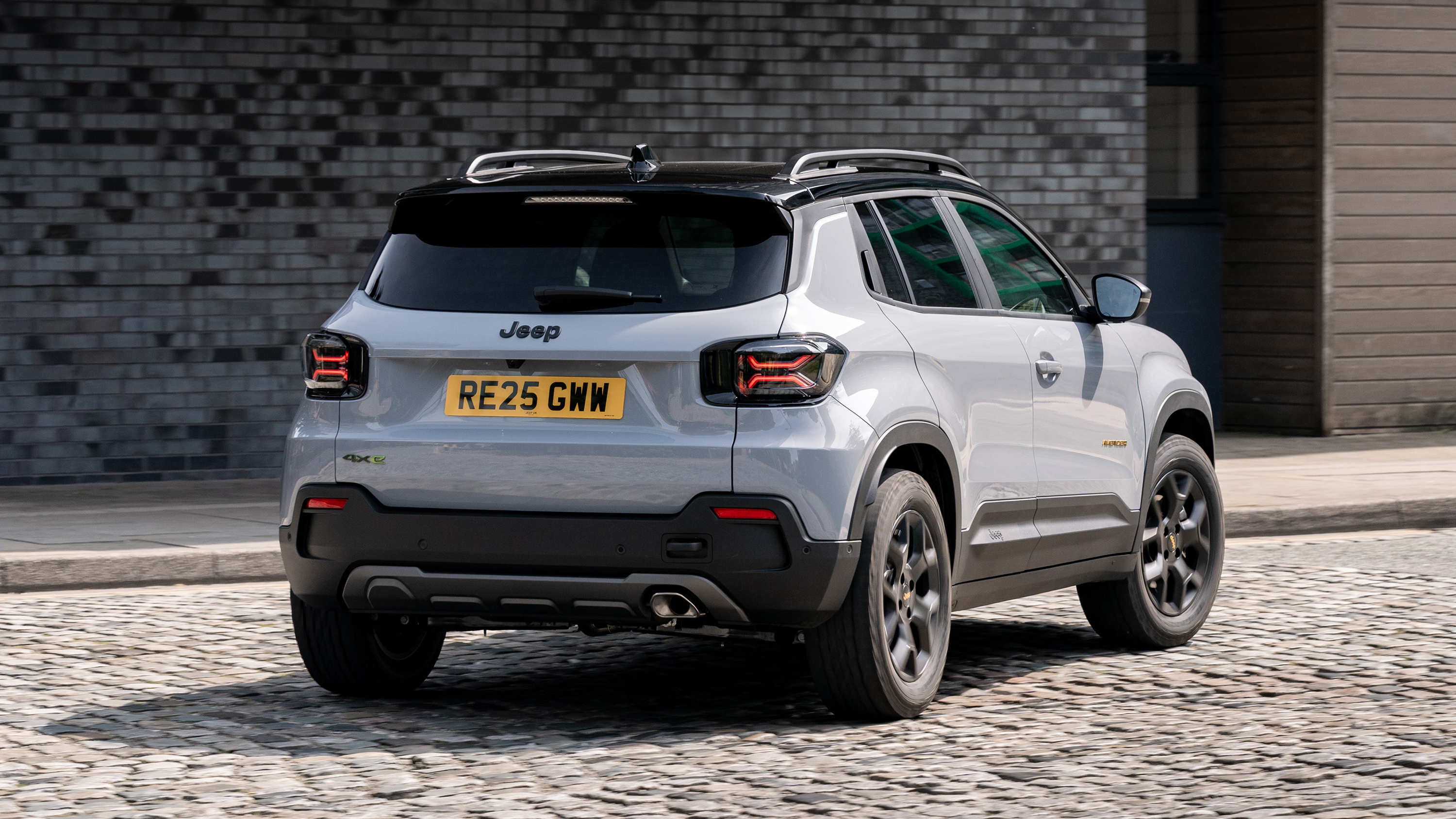 Jeep Avenger 4xe North Face on cobbles