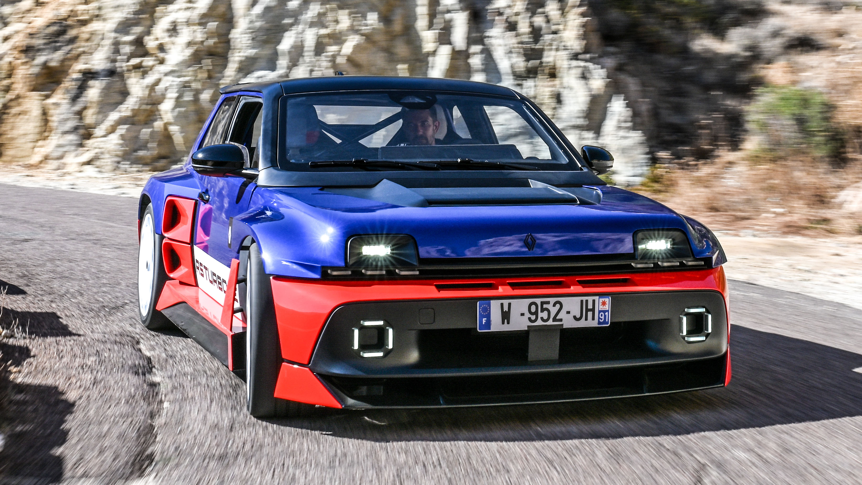 Renault 5 Turbo 3E passenger ride Top Gear