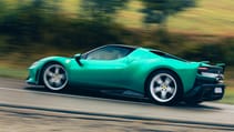 Ferrari 296 Speciale green sideways