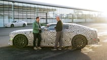 Jaguar electric car passenger ride Top Gear