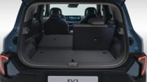 Kia EV2 inside of the boot