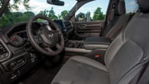 Interior of RAM 1500 showing the steering wheel