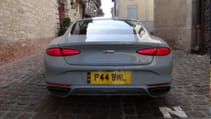 Bentley Continental GT Mulliner pictured from the back