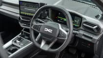 Dacia Bigster interior, focusing on the steering wheel.