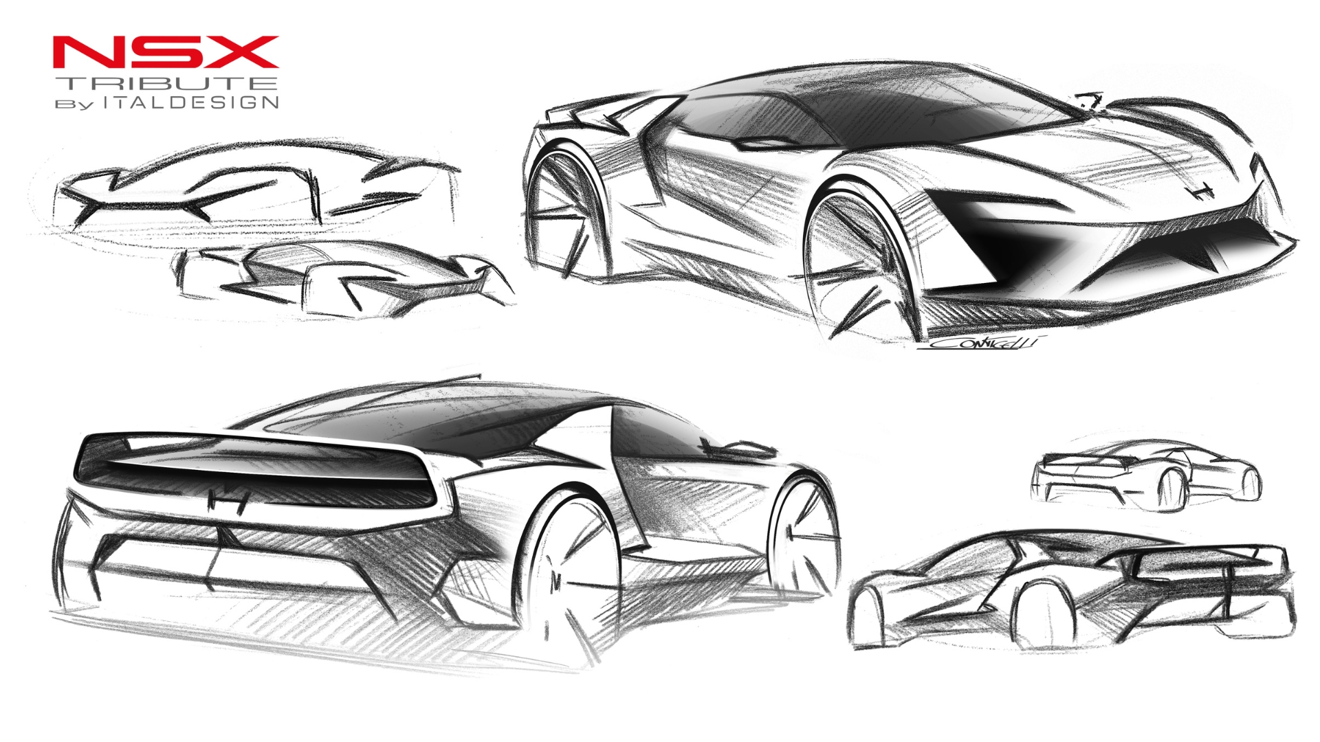 Honda NSX Tribute by Italdesign sketches