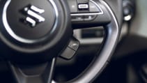 Suzuki Swift interior close-up (steering wheel)