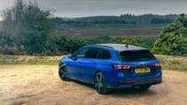 Volkswagen Passat Estate parked outside pictured from behind