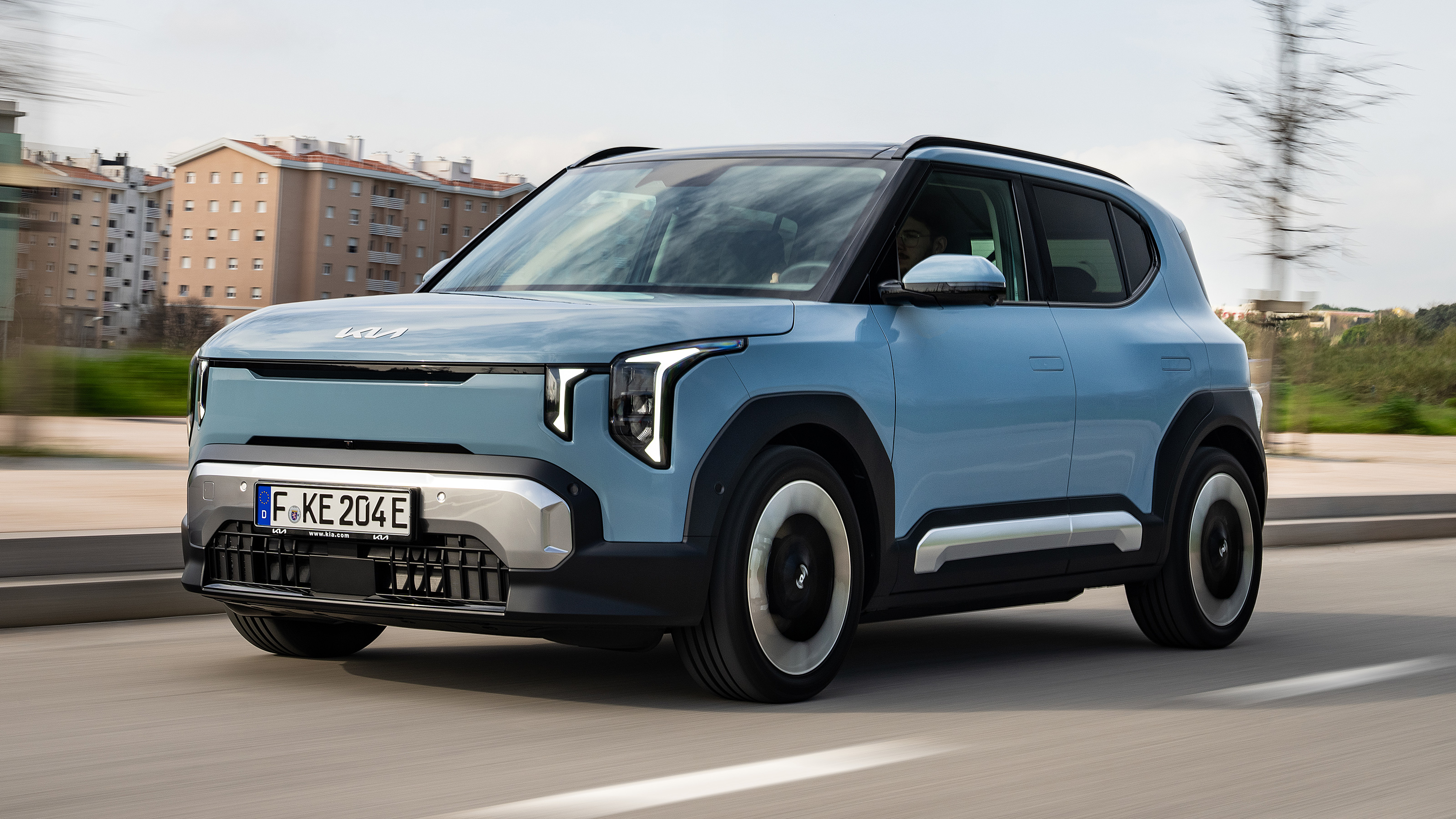 Kia EV2 pictured from the front