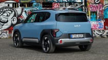 Kia EV2 pictured from the back