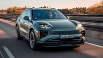 Porsche Cayenne Turbo Electric pictured from the front
