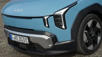 Kia EV2 front bonnet and wheel close-up