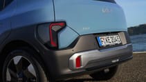 Kia EV2 pictured from the back