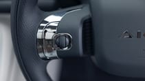 Aion V steering wheel controls close-up