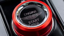 Aston Martin DB12 S start stop button closeup