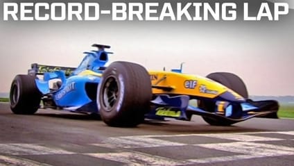 Renault F1 car vs Top Gear test track