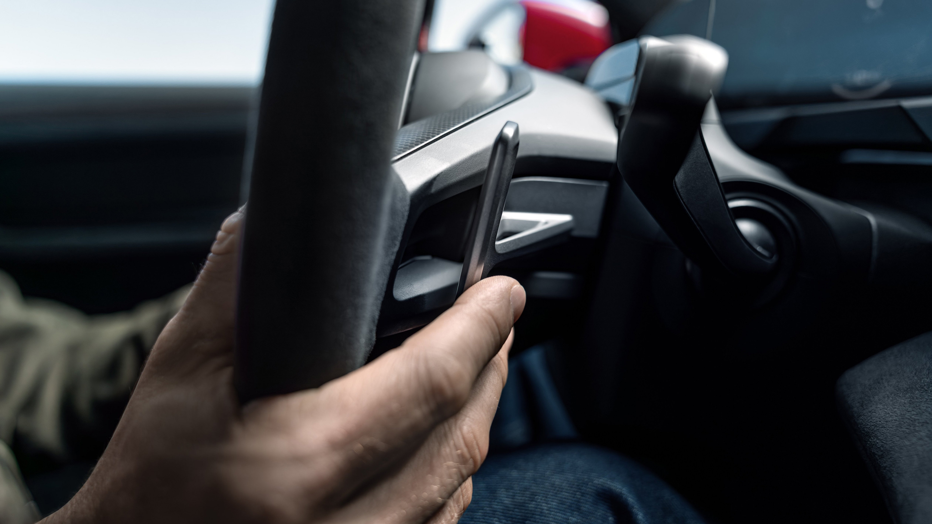 Porsche Taycan E-Shift steering wheel