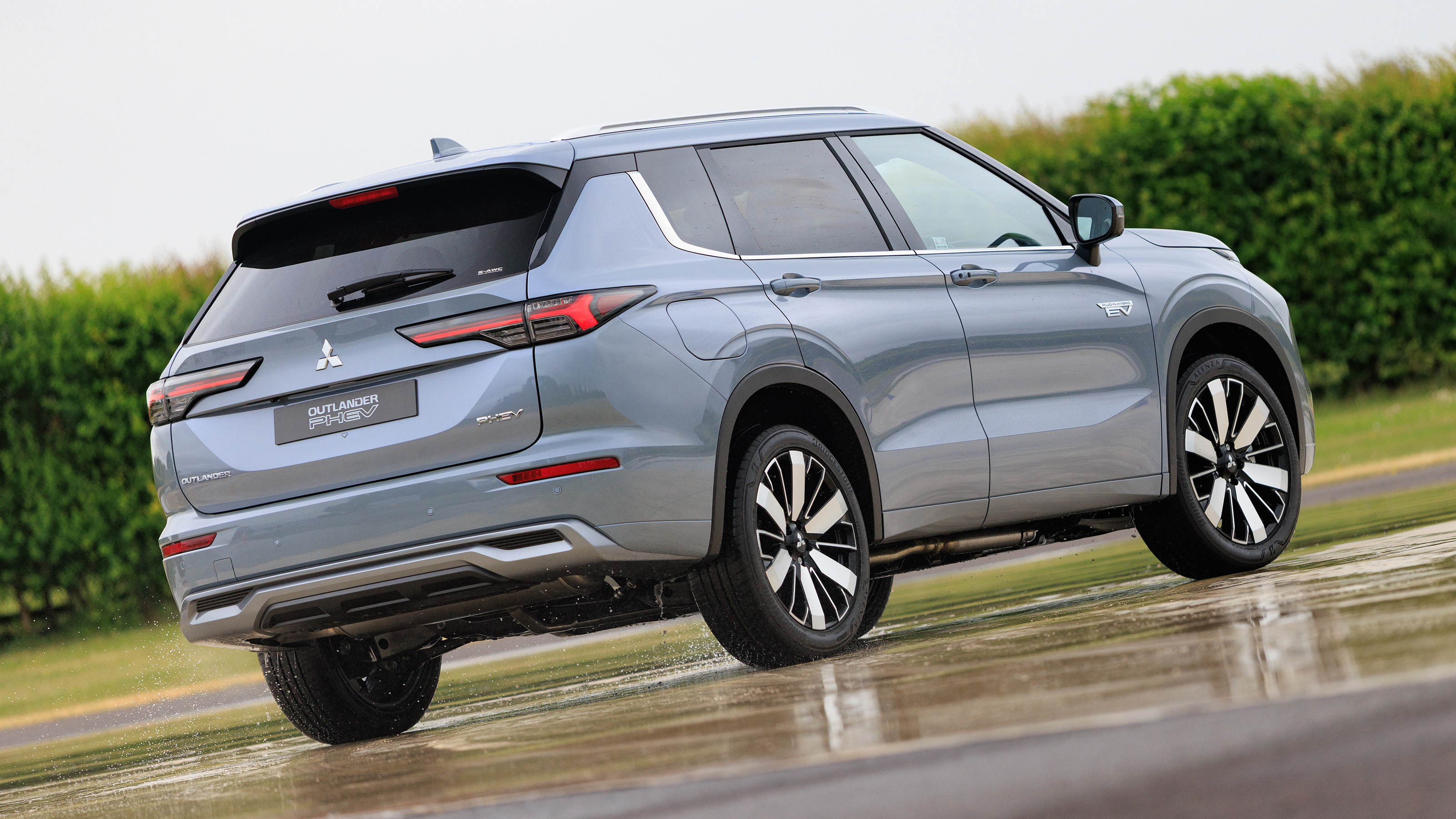 Mitsubishi Outlander PHEV rear three quarters