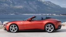 Ferrari Amalfi Spider profile roof down