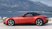 Ferrari Amalfi Spider profile roof up