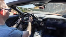 Ferrari Amalfi Spider Joe Holding driving interior