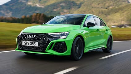 Audi RS3 hatchback front end dynamic