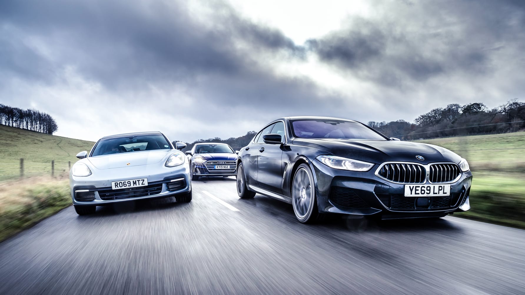 BMW 8 Series Gran Coupe vs Porsche Panamera vs Audi S7 | Top Gear