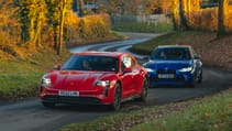 BMW M3 Touring vs Porsche Taycan GTS Sport Turismo