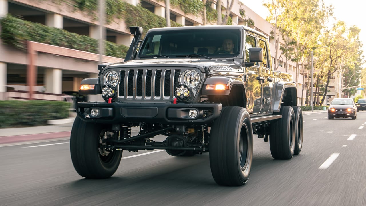 Next Level 6x6 review ginormous sixwheeled Jeep Gladiator driven