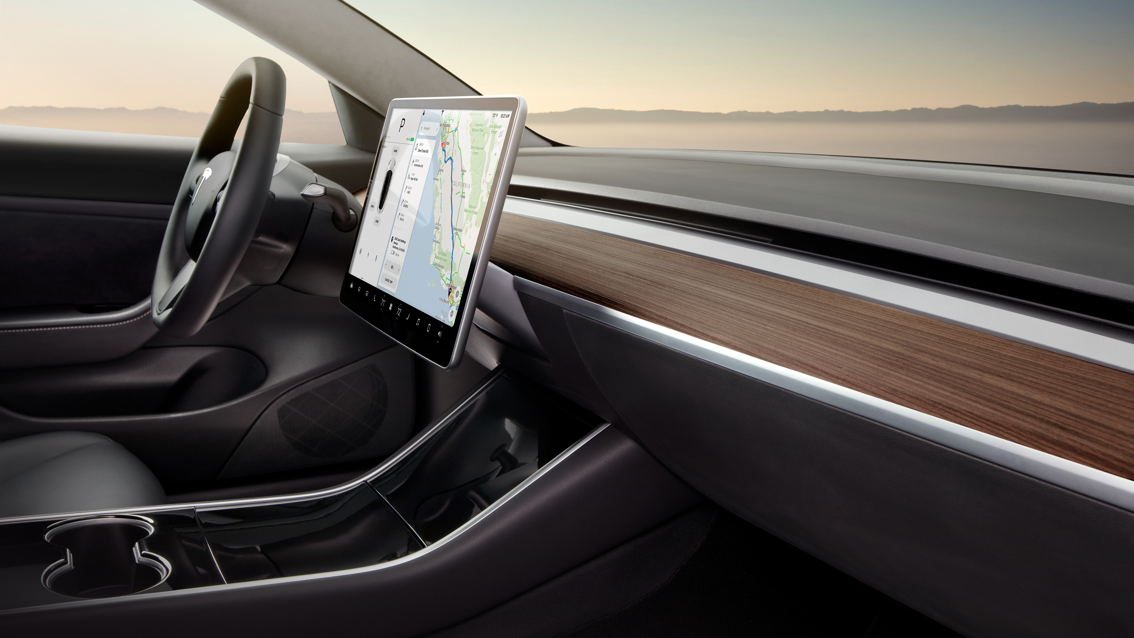 Tesla Model 3 Interior Dashboard Tesla Model 3 Interior Dashboard