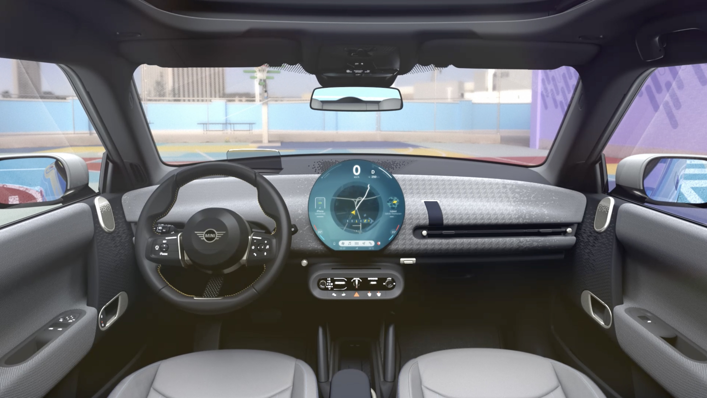 This is your first look at the interior of the upcoming Mini Cooper