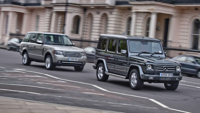 Mercedes G Class vs Range Rover Top Gear