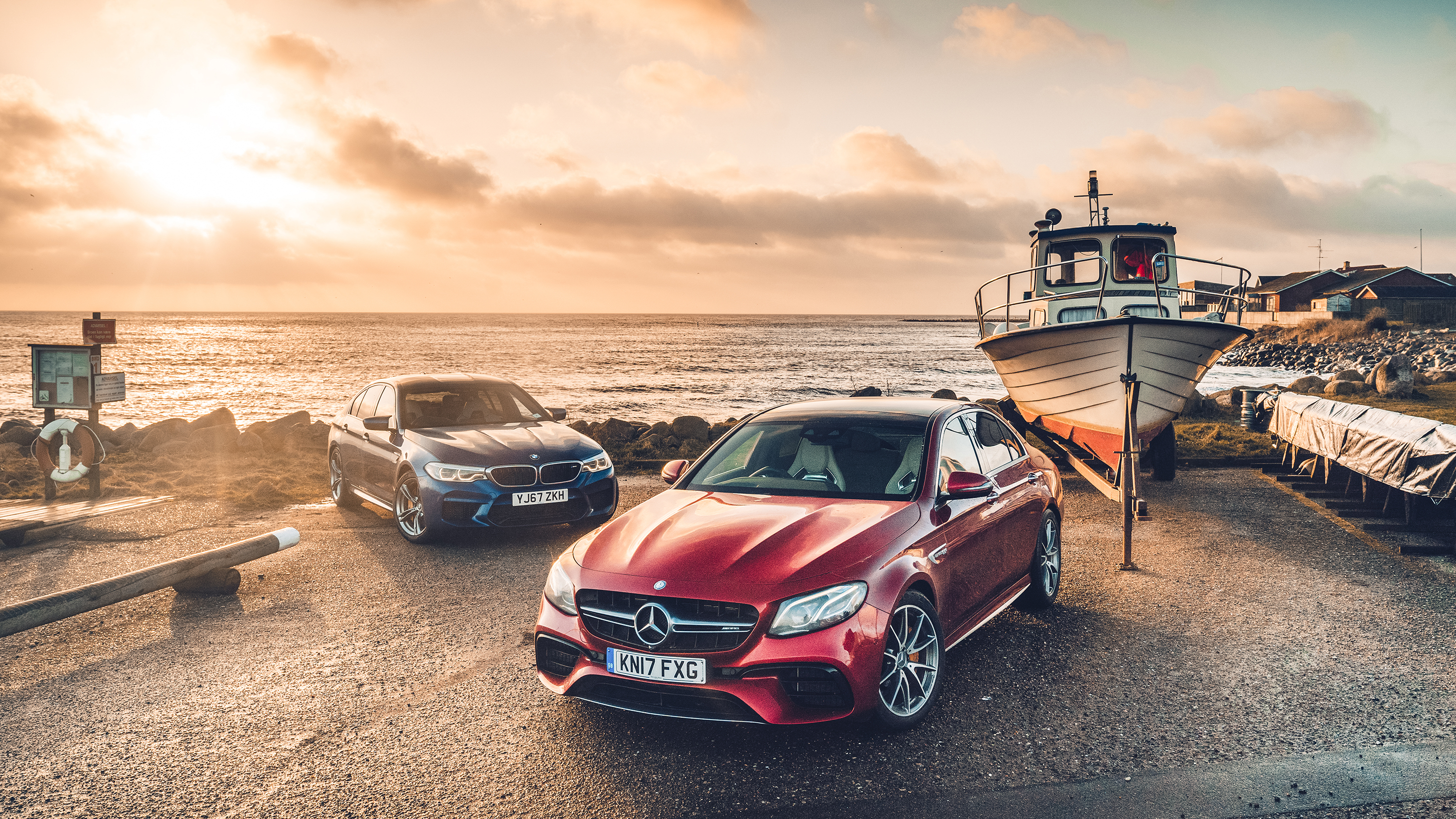 BMW M5 vs Mercedes E63 AMG 1,200bhp saloon slugfest Top Gear