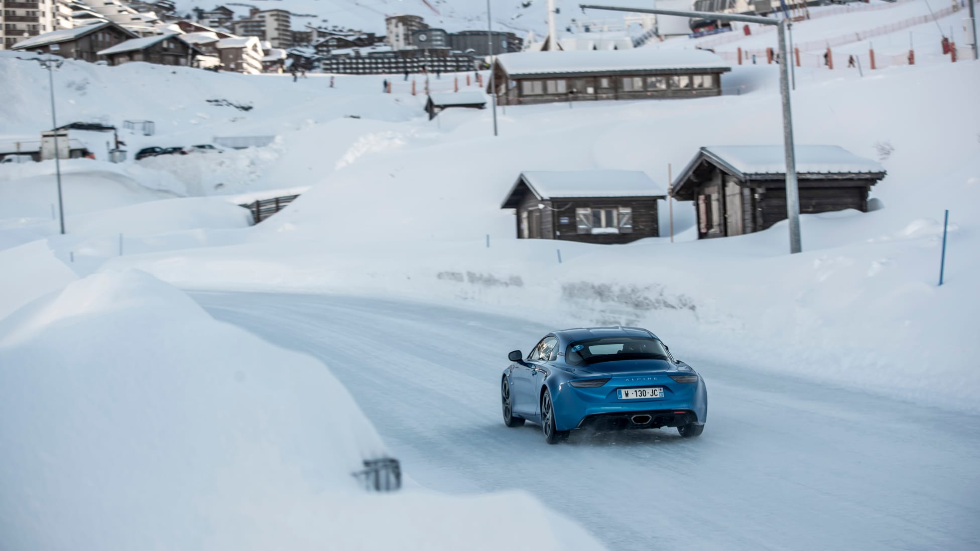 How to slide an Alpine A110 on ice Top Gear