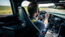 Alfa Romeo Giulia GTAm interior driving