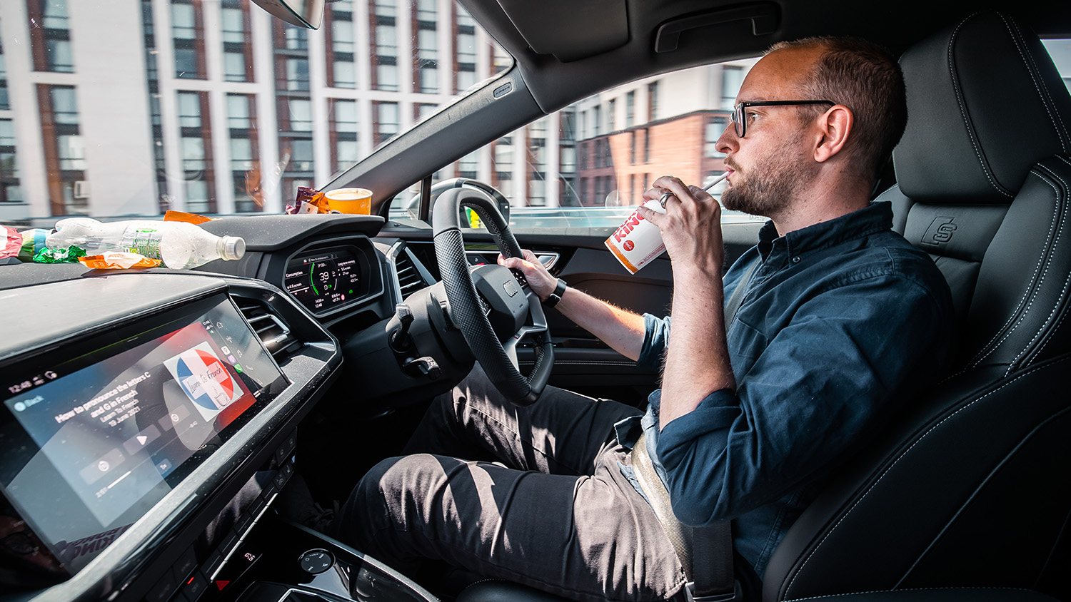 Interior view of the Audi Q4 e-tron