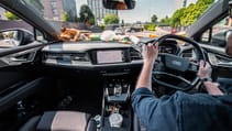 Dashboard view of the Audi Q4 e-tron