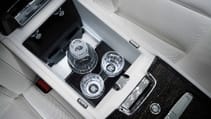Rolls-Royce Phantom Series II LWB rear seats drinks detail